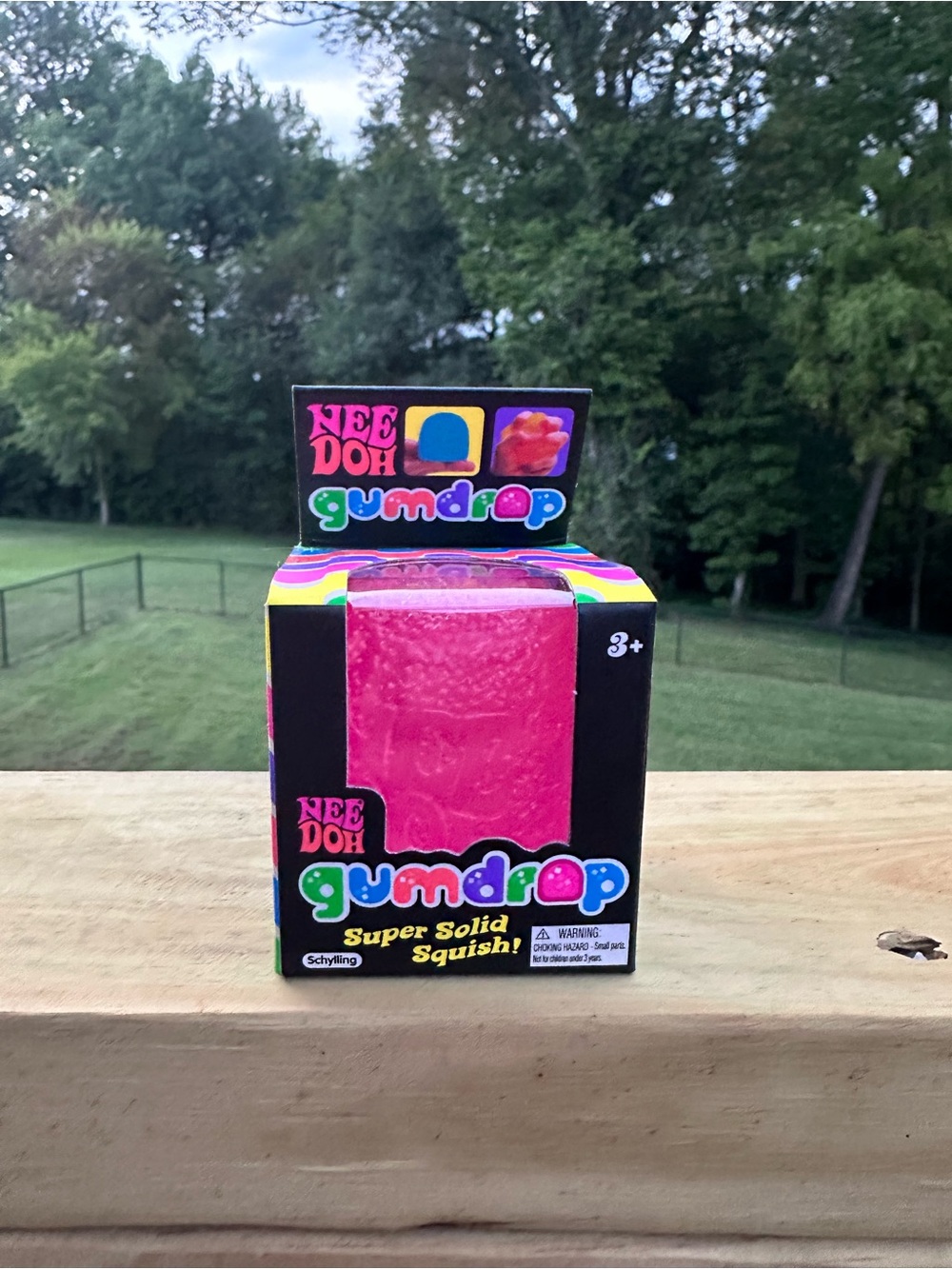 NeeDoh Gumdrop Super Solid Squish! — Bright Pink